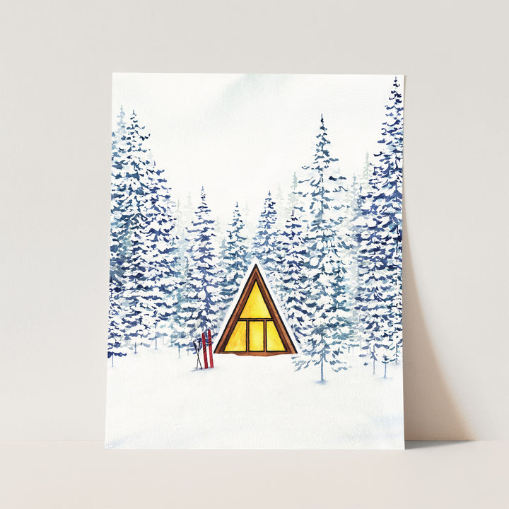 Snowy Cabin A-Frame