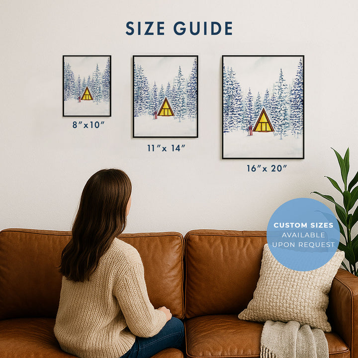 Snowy Cabin A-Frame