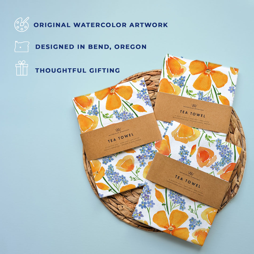 California Poppy | Tea Towel