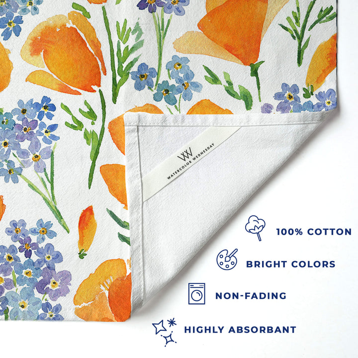 California Poppy | Tea Towel