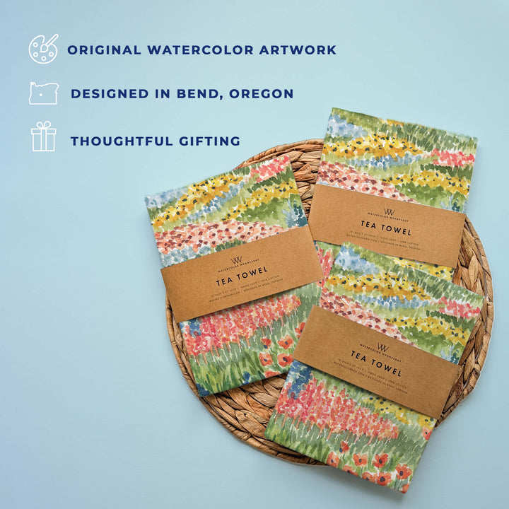 Coastal Blooms | Wildflower Tea Towel