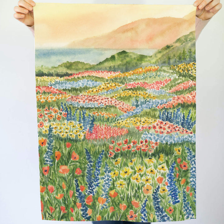 Coastal Blooms | Wildflower Tea Towel