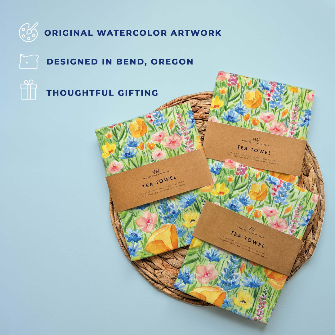 Spring Colors | Wildflower Tea Towel
