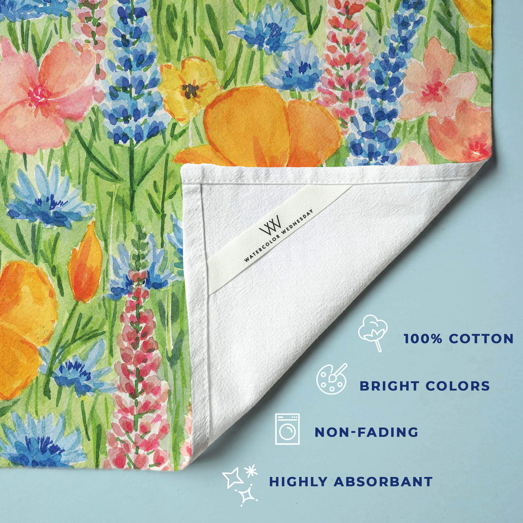 Spring Colors | Wildflower Tea Towel