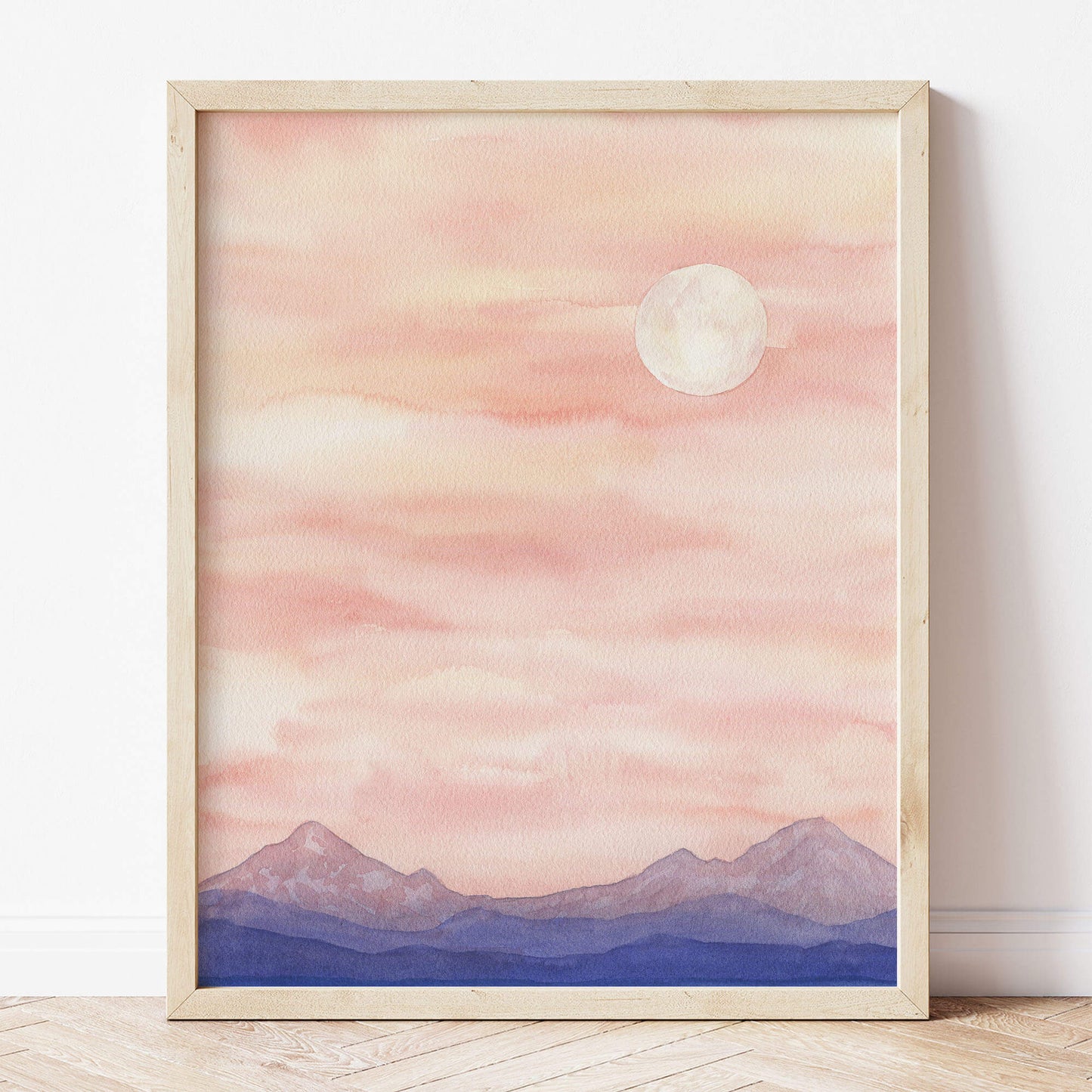 Dusky Peaks | Watercolor Art Print