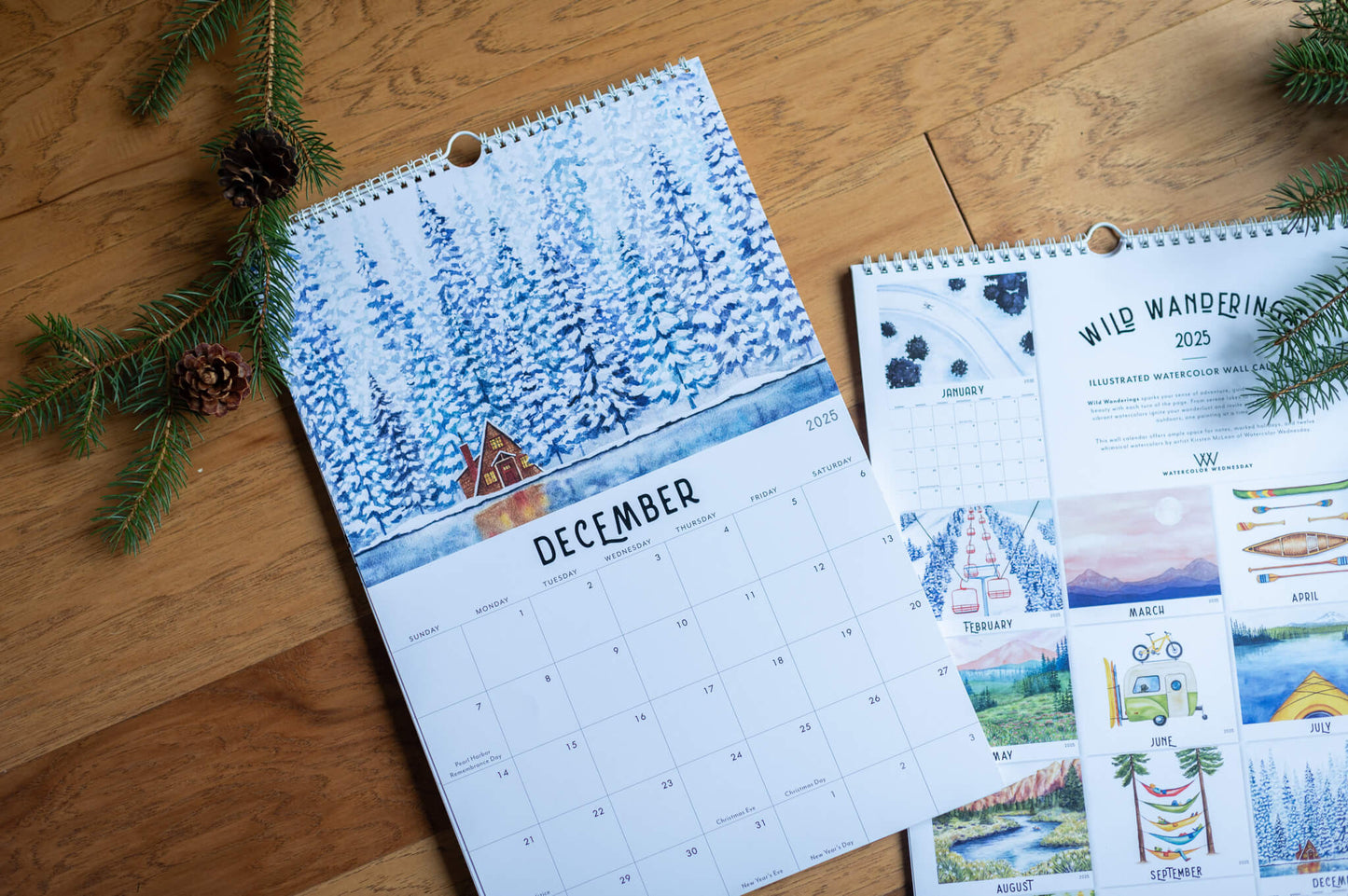 Wild Wanderings | 2025 Illustrated Wall Calendar