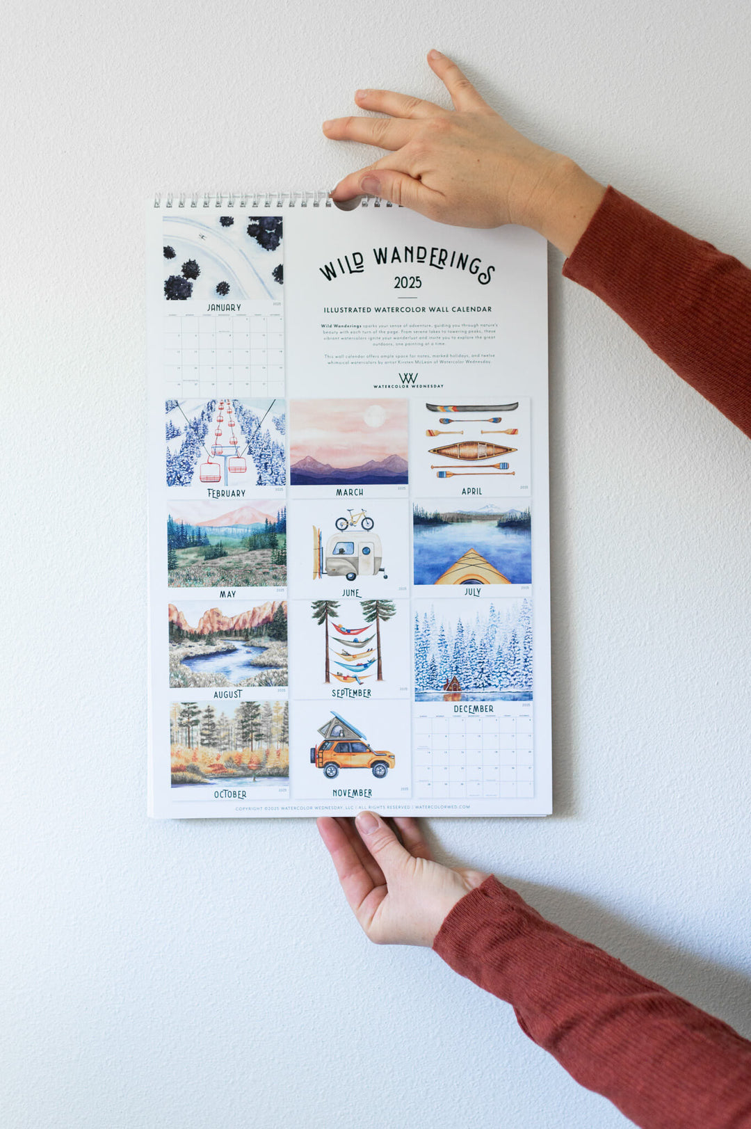 Wild Wanderings | 2025 Illustrated Wall Calendar