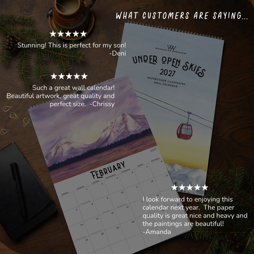 2027 Illustrated Wall Calendar | Under Open Skies