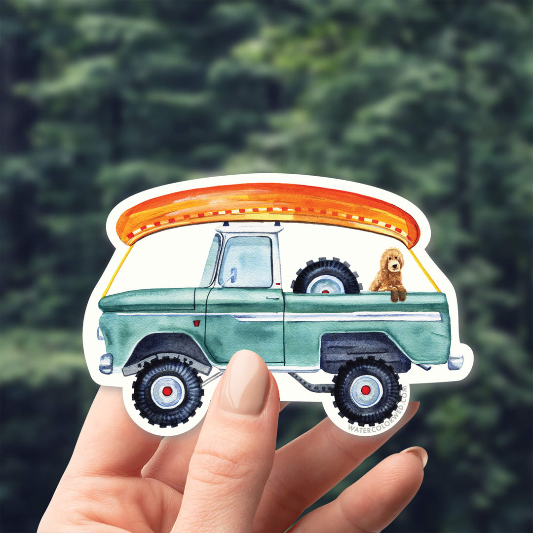 adventure ready pickup truck sticker