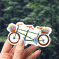 Tandem with Flowers Sticker