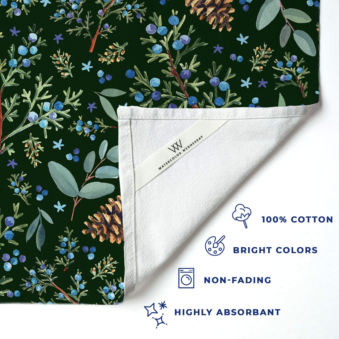 Winter Juniper &amp; Eucalyptus | Tea Towel