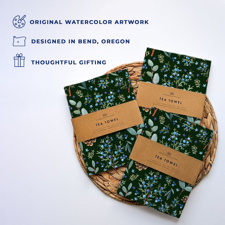 Winter Juniper &amp; Eucalyptus | Tea Towel