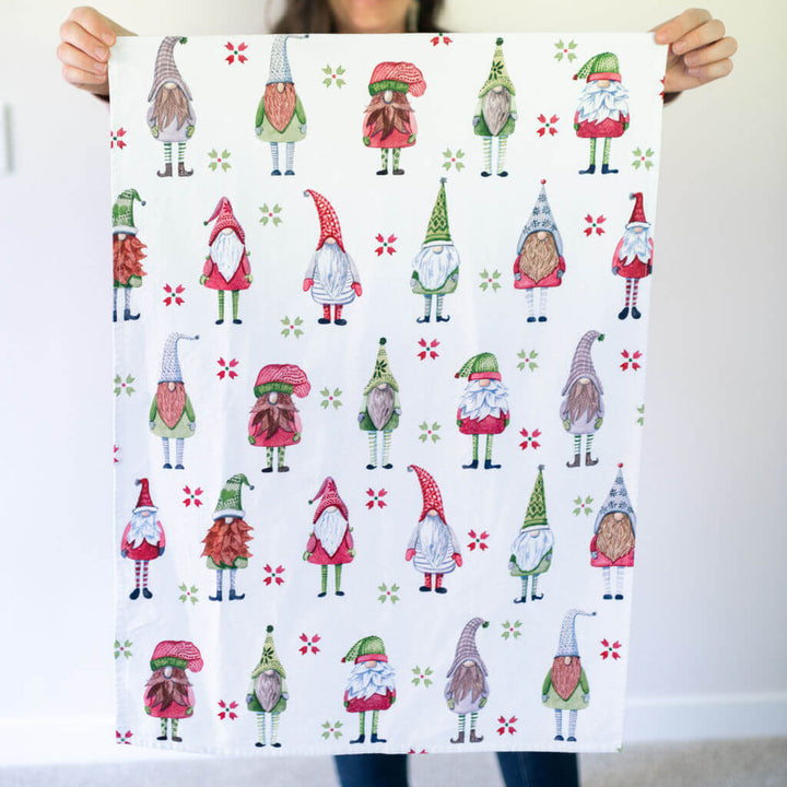 Scandinavian Christmas Gnome Tea Towel