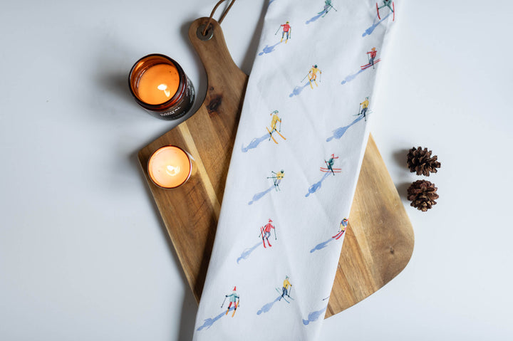 Skiers Tea Towel