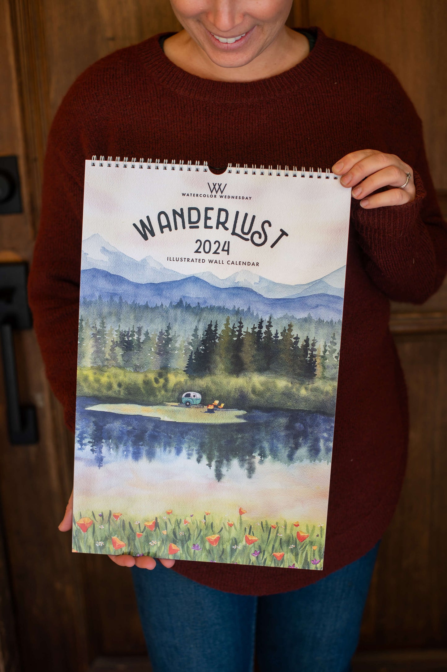 Wanderlust 2024 Illustrated Wall Calendar