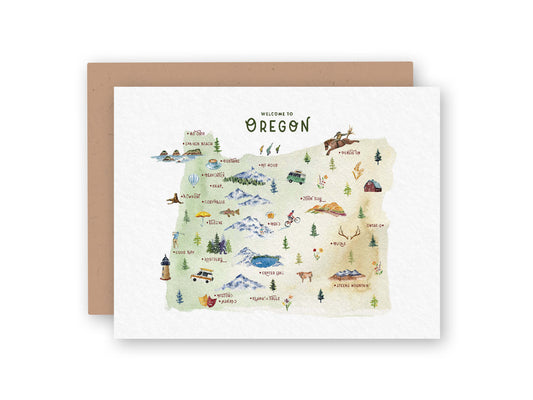 Oregon Illustrated | Everyday Souvenir Greeting Card