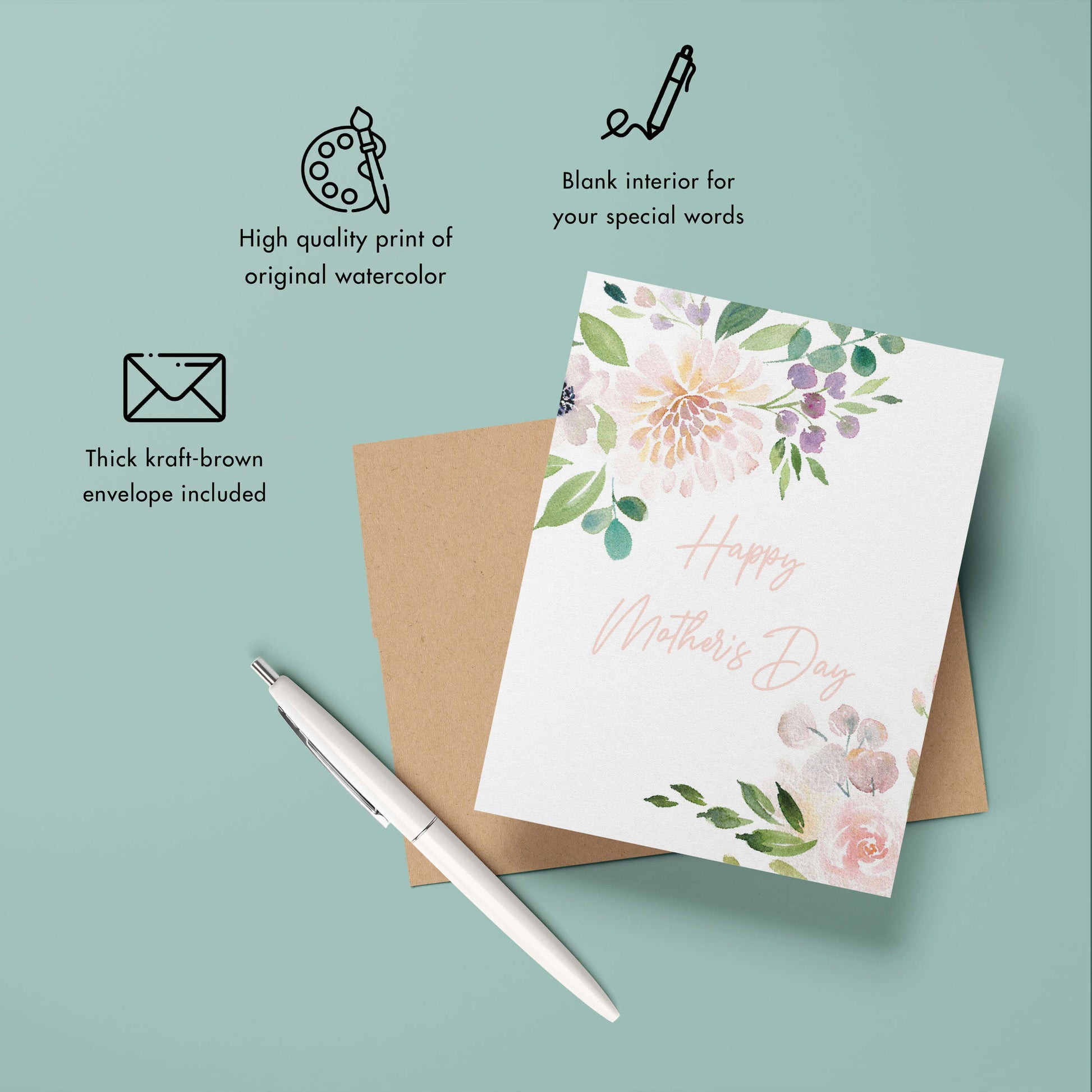 a greeting card with the words happy mother's day written on it