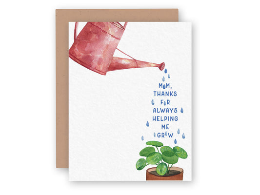 Thanks for Helping Me Grow Mother's Day Greeting Card