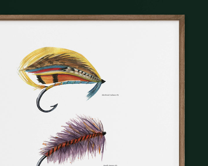 a painting of a fly with feathers on it