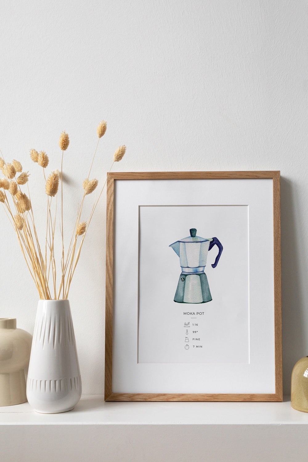 a picture of a coffee pot on a shelf