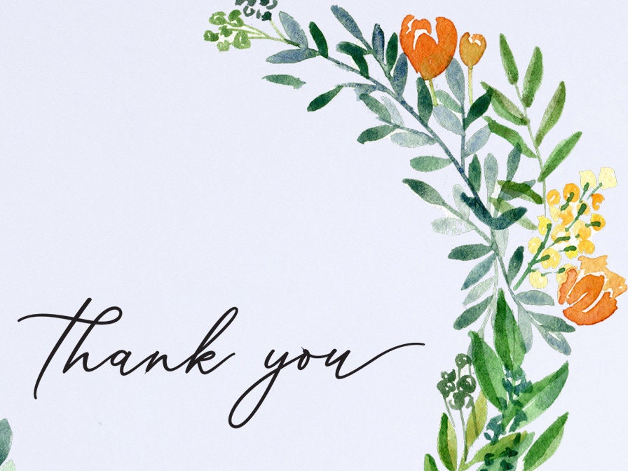 Wildflower Wreath Thank You Notes | Set of 6