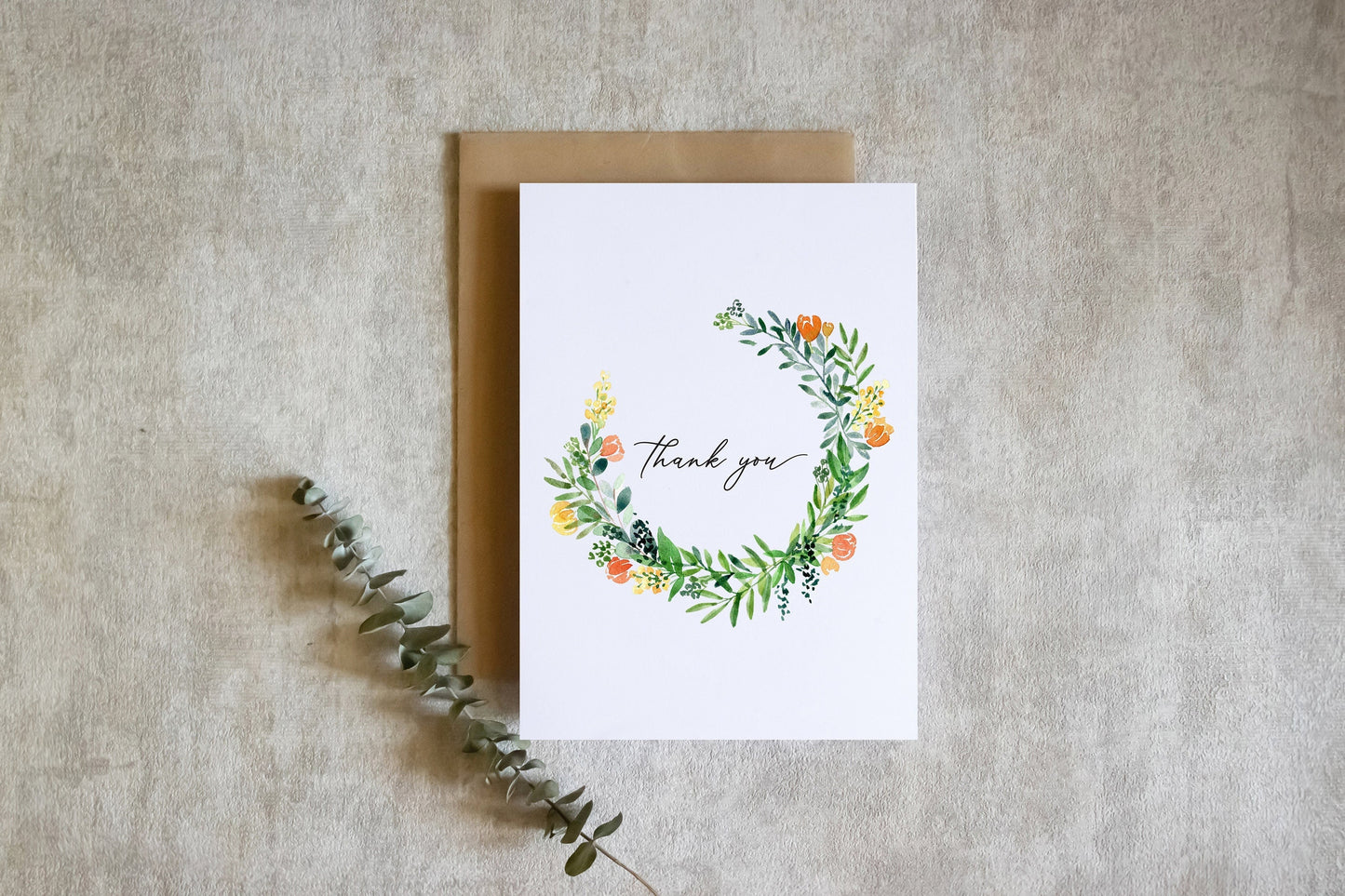 Wildflower Wreath Thank You Notes | Set of 6